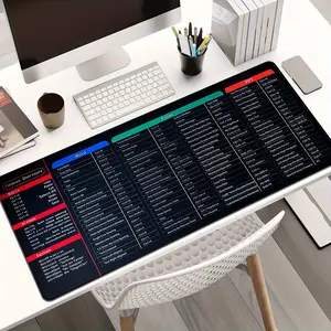 Extra-large Shortcut Keys Mouse Pad for Excel/Word/PowerPoint/Windows Shortcuts – Excel Cheat Sheet Desk Pad, Computer Mousepad – Gaming, Office, Non-Slip, Stitched Edges, Prefer Gift for Him or Her size