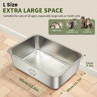 Litter box without cover - 23.6“ x 15.7” x 5.9“