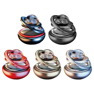 Solar-powered car perfume diffuser, fast car aroma diffuser, 360-rotation, dual interior rotation car  charms