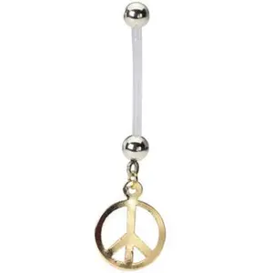 Peace Sign Pregnancy Belly Ring