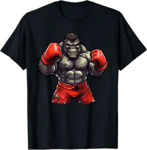 Gorilla Mode Gym Beast Workout Weights Lifting Power Boxing T-Shirt - Gabrielcru Shop 68B0CNBK6Y58