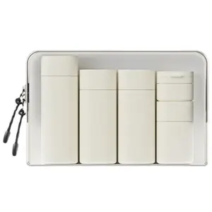 5pcs Travel Cream Dispenser Bottles Set Travel Bottles Toiletry Containers Set, Travel Essentials Organizer Organiser