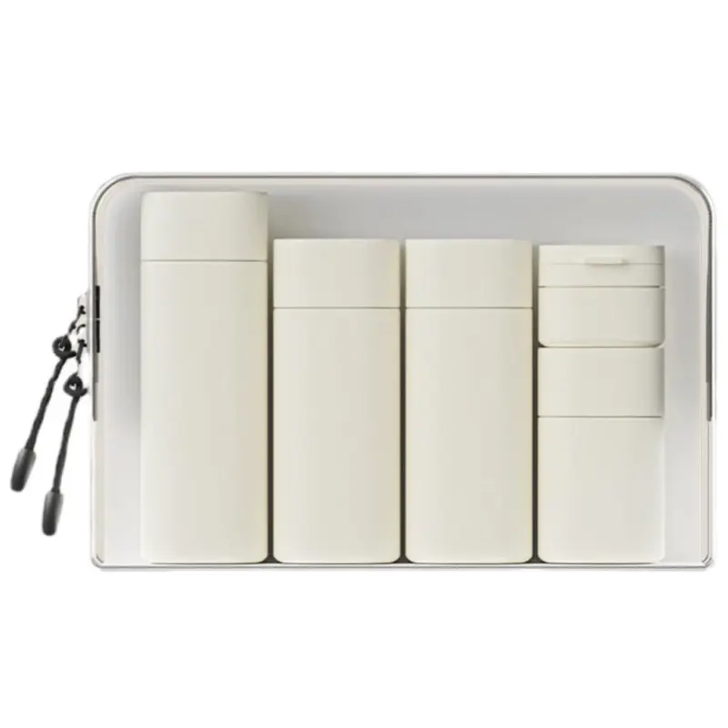 5pcs Travel Cream Dispenser Bottles Set Travel Bottles Toiletry Containers Set, Travel Essentials Organizer Organiser