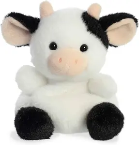 Cow, Stuffed Animal - Pocket-Sized Play - Collectable Fun - White 5 Inches
