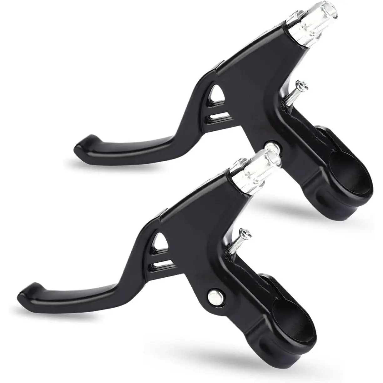 Aluminum Alloy Bike Brake Handle Lever Set, 1 x 2pcs (1 Pair) Cycling Accessories, 16Cm / 6.29"" & Approx. 9cm/3.54" for Road & Mountain Bikes (Black)