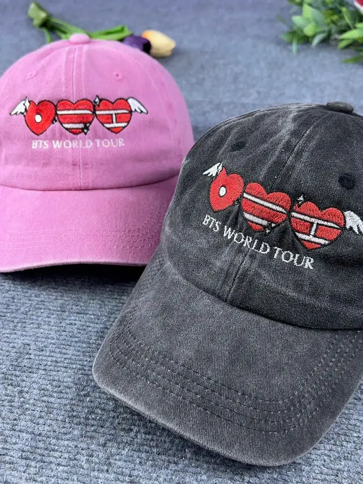 Vintage Washed Heart Embroidery Baseball Cap, Cute Adjustable Dad Hat, Trendy Casual Streetwear Cap for Women & Men, Valentine Gift Hat
