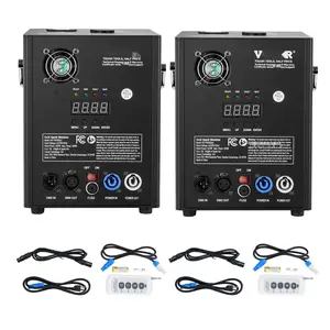 Cold Spark Firework Machine Pair, 2 Units, 500W Each, 6.6-13 Feet Throw Distance, Stage Effects for DJ Weddings Events Parties, Low Smoke Pyrotechnic Look, Safe Indoor Outdoor Use, Professional Grade, Easy Setup