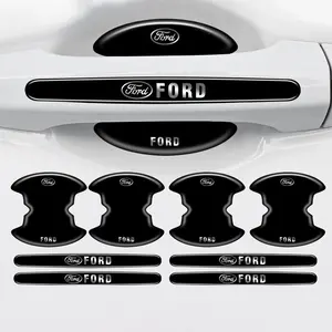 8pcs Tpu Car Door Handle Bowl Anti-Scratch Stickers, Compatible with Ford St Racing Rs Mustang Kuga Fiesta Fusion Mondeo Edge Transit Ecosport