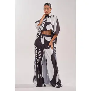 NOIR GODDESS COLLARED CAPE TOP