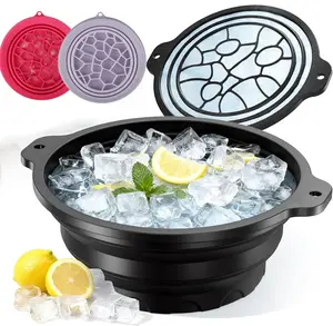 Face Bowl for Ice with Built-in Ice Tray – Collapsible Silicone Facial Ice Bath Bowl for Cold Plunge Therapy, Skin Tightening & Acne Relief – Portable Spa Tool for Home & Travel