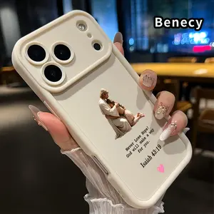 Case for iPhone 17 Pro Max 16 15 14 Plus 13 12 Mini 11 XR X XS Air E Divine Embrace Hope Patterned Soft TPU Bumper Shockproof Rugged Cellphone Cover Gift