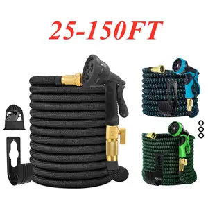 4X Stronger Expandable Garden Hose 100FT Heavy Duty & Leak-Proof Flexible Water Hose 4X Stronger Expandable Garden Hose 100FT Heavy Duty & Leak-Proof Flexible Water Hose