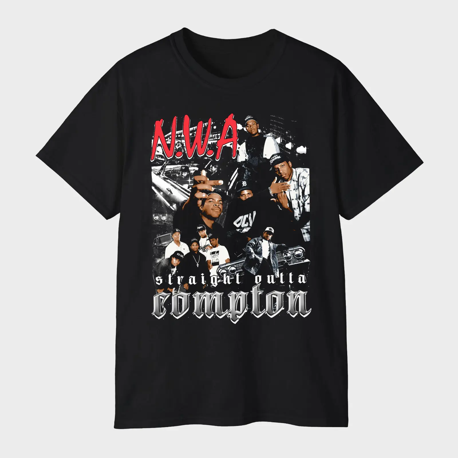 N.W.A Straight Outta Compton Gothic Graphic T-Shirt – Rap Music Legend Tee