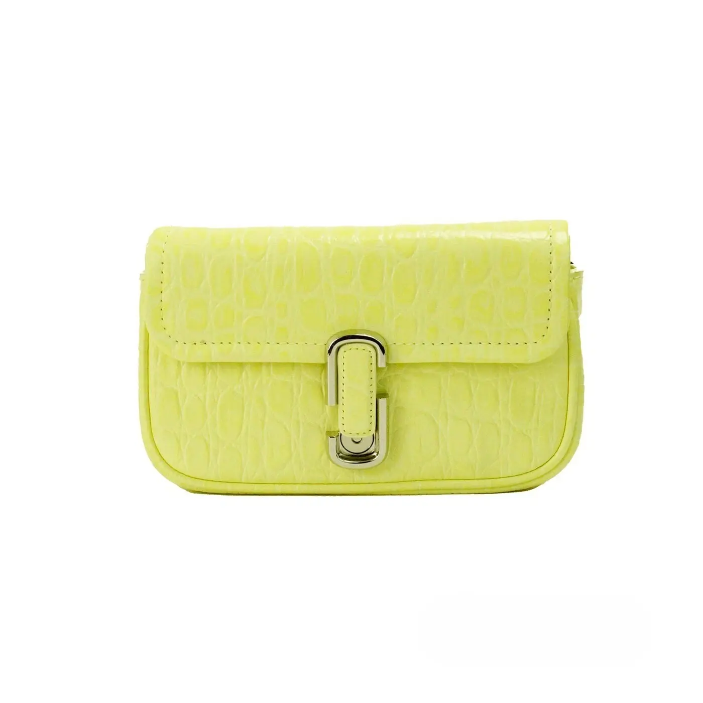 Pre-owned MARC JACOBS Leather Crossbody bags The Mini Shoulder Women's Yellow Embossed Crossbody Women's Bag
