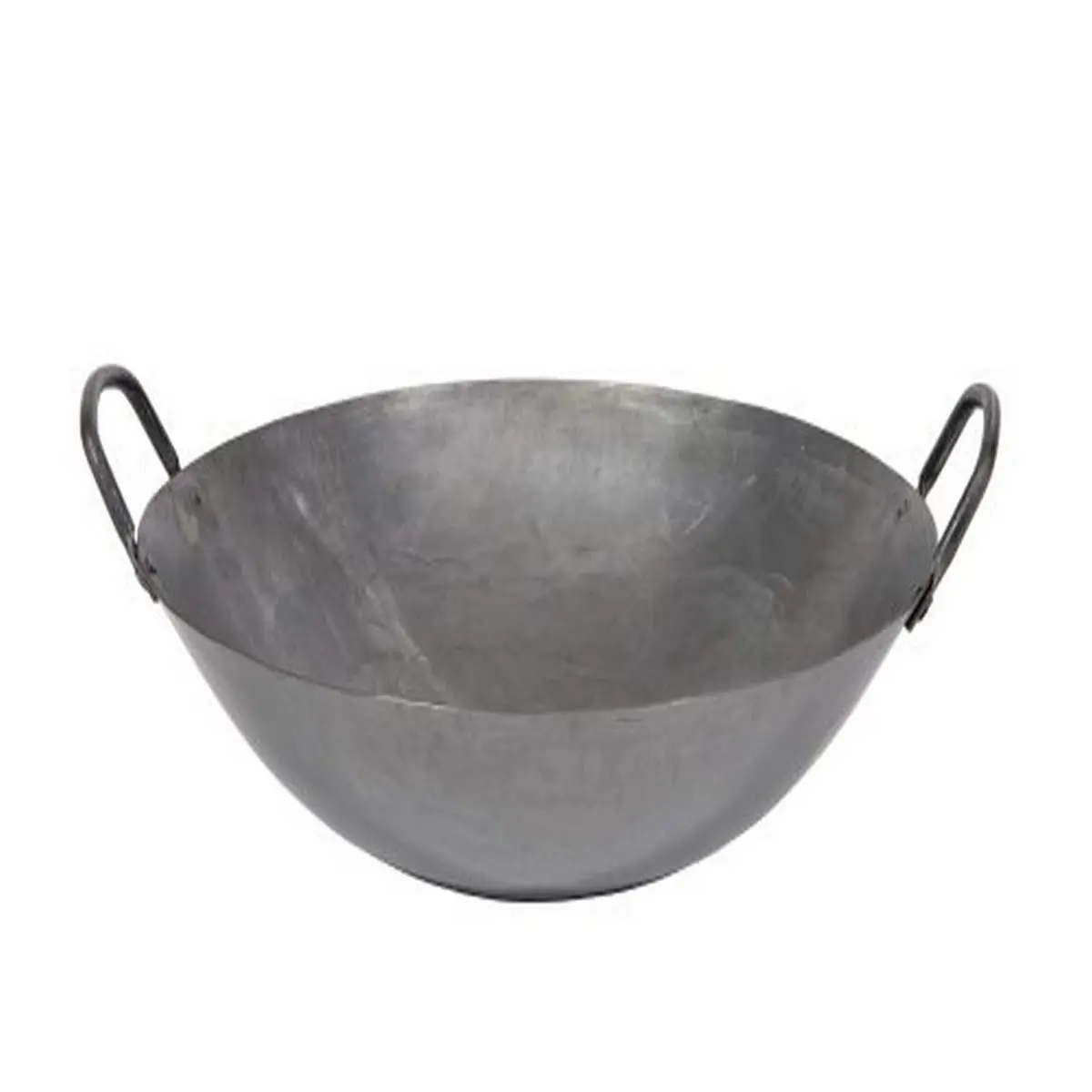 Town Food Service 16 in. Sturdy Metal Steel Hand-Hammered Cantonese Wok, Kitchen Cookware Pans & Equipment
