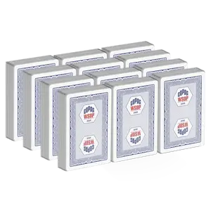 Copag WSOP 2025 Traditional 100% Plastic Playing Cards – Bridge Size Regular Index Blue Brick (12 Decks)