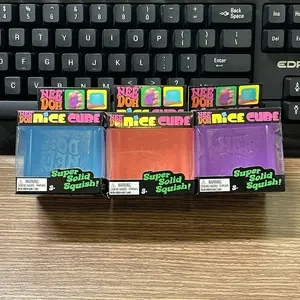 NeeDoh Nice Cube Super Solid Squish Schylling Viral Squishy, Cute Gift for Kids & Adults