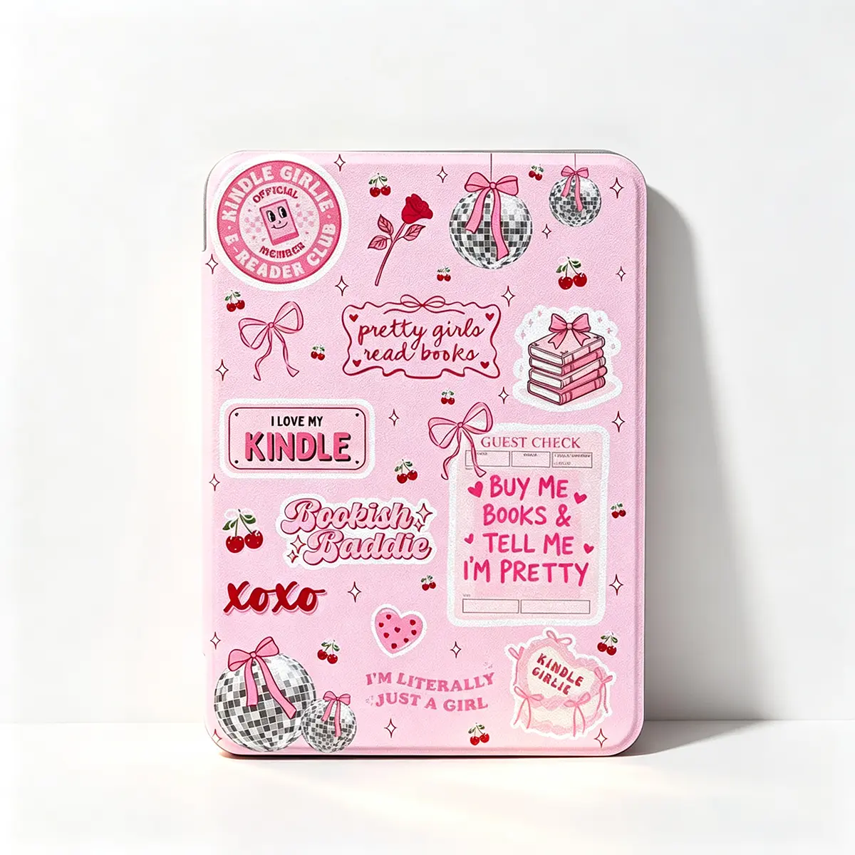 Cute Pink Flip Leather Kindle Case with Auto Wake/Sleep, Clear Back for 6.8" 11th Gen/7.0" 12th Gen Paperwhite, 6.0" 2022/2024 Kindle Basic E-Reader, Computer & Tablet Accessory, Ideal Gift for Girls