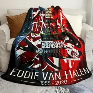 Casual Blanket Eddie Van Halen Lightweight Cozy Blanket Spring and Autumn Quilts Great for bedroom beds sofas picnics and travel throws Casual Soft Blanket