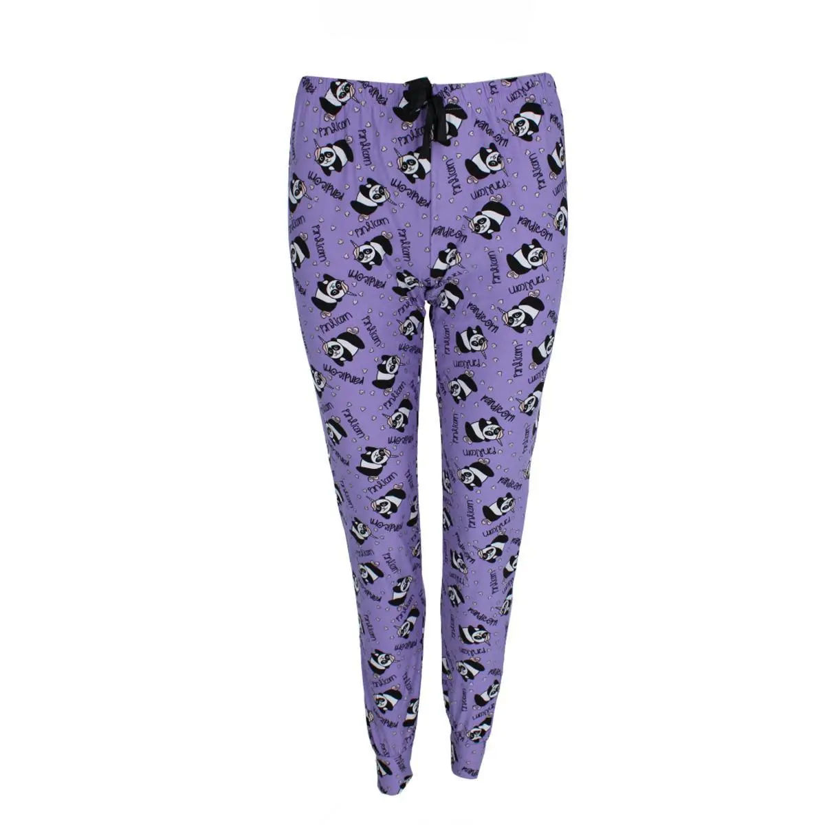 Roll Outta Bed Women's Panda Unicorn Jogger Lounge Pants, Pajama Bottoms, Elastic Waistband