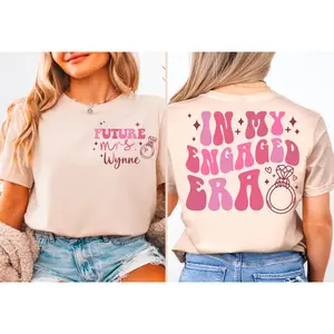 Custom Future Mrs Shirt, In My Engaged Era Shirt, Fiancé Shirt, Engagement Gift For Her, Bridal Shower Gift, Bachelorette Bride Shirt, Classic Cotton