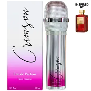 Regal Fragrances Crimson Perfume For Women - Woody, Amber, White Floral - A Fresh and Warm Spicy Womens Perfume - (3.4 fl oz / 100 ml) Rich Scent Eau De Parfum