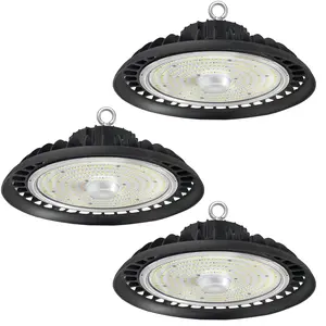 SEURON 150W LED UFO High Bay Light 18000 Lumen 5000K IP65 1,3-Pack Wall Mounted Industrial Lighting Downlights Energy Efficient Daylight Fixtures for Shops Warehouses Gyms Illumination Lamp