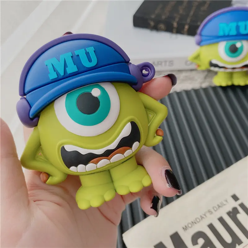 1 big eyed earphone protective case, anti drop and durable silicone Audio earphone Protection case, Apple wireless Bluetooth earphone case, suitable for AirPods 1/2/3/4/pro/pro 2/pro 3