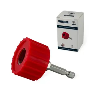 1/2-Inch Copper Pipe Cleaner for Power Drill, Model InerLok050, 1/2" Tube Cleaning Brush, Cleans Copper / Bronze / Brass Pipes and Tubes for Soldering, w/ Stainless-Steel Wire Bristles and 1/4" Shank...