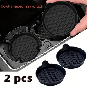 2Pcs Universal Bowl Shape Car Cup Holder with Anti-Slip Texture Stable Drink Mount Prevent Sliding on Bumpy Roads Fits Cola Cans Thermal Mugs Coffee Cups Auto Interior Car Storage Organizer Console Car Console Organizer Accessories