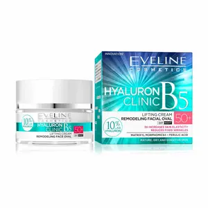 Eveline Cosmetics Hyaluronic Clinic Lifting Face Cream 50+ Intensive Moisturizers Night Cream Skincare