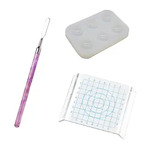 Painting Tool with Acrylic Tray Stirring Stick Palette for Fluid & Wet Painting for Paint by Numbers