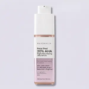 Petal Peel 20% Resurfacing Jelly Serum - Hydrating Formula for Skin Renewal, Suitable for All Skin Types Exfoliant Brightener Aha Lactic Smooth Skincare