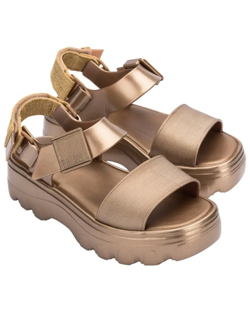 Melissa Shoes Kick Off Metallic Platform Sandal