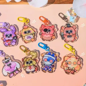 FNAF Inspired Keychain | 2.3" ft. Freddy Fazbear, Chica, Bonnie, Foxy, Sun, Moon, Springtrap & Helpy