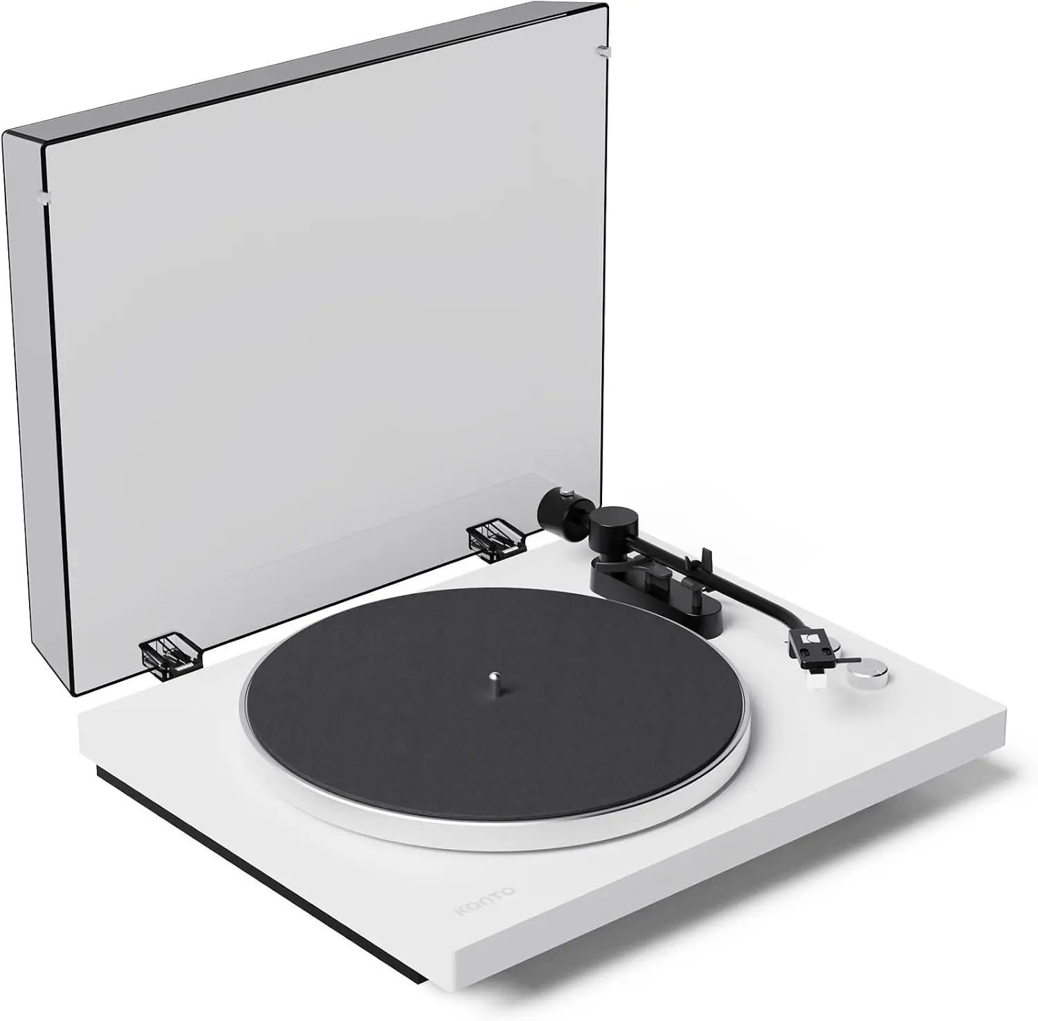 Kanto OBI3G2 Auto Stop Belt Drive Turntable - Bluetooth 5.3, Preamp, Pitch Control, AT3600L Cartridge, Aluminum Platter, Matte Black, Modern Audio Compatibility for Vinyl Setup