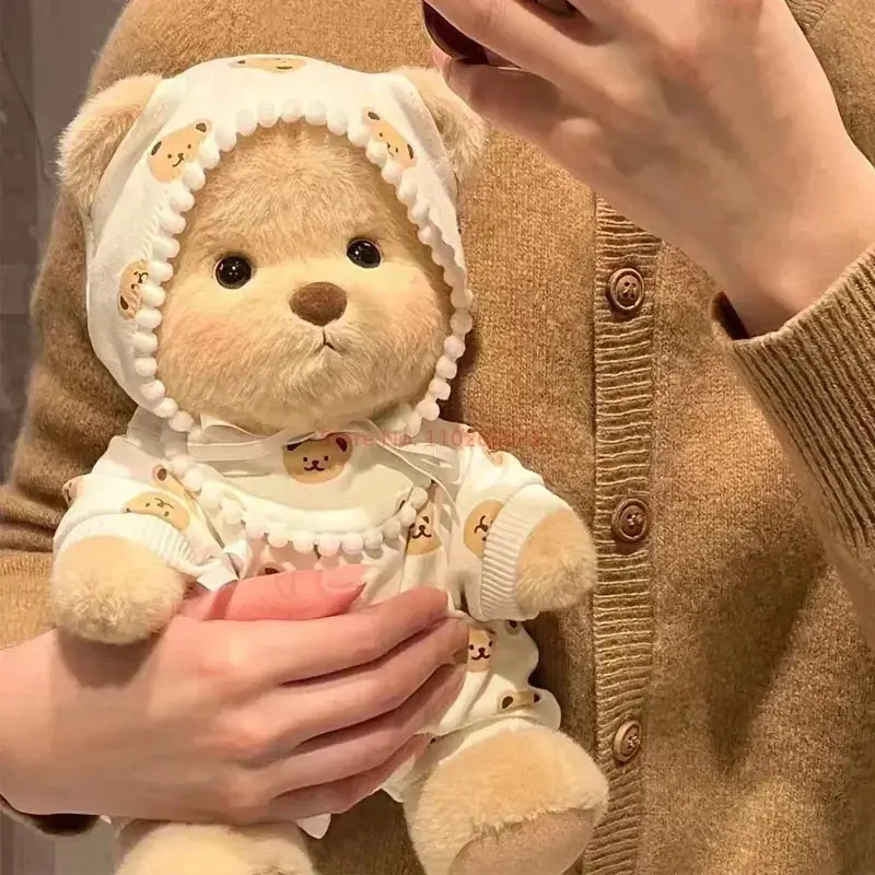 Cute Clothes For 30cm Plush Toys Kawaii Plush Bear Doll Clothing Soft Bear White Brown Comfortable Teddy Bear Kids Christmasgift