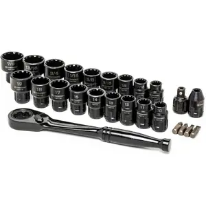 25 Piece 3/8" Drive Pass-Thru X6 Standard Spline Mechanics Tool Set - CX6PT25