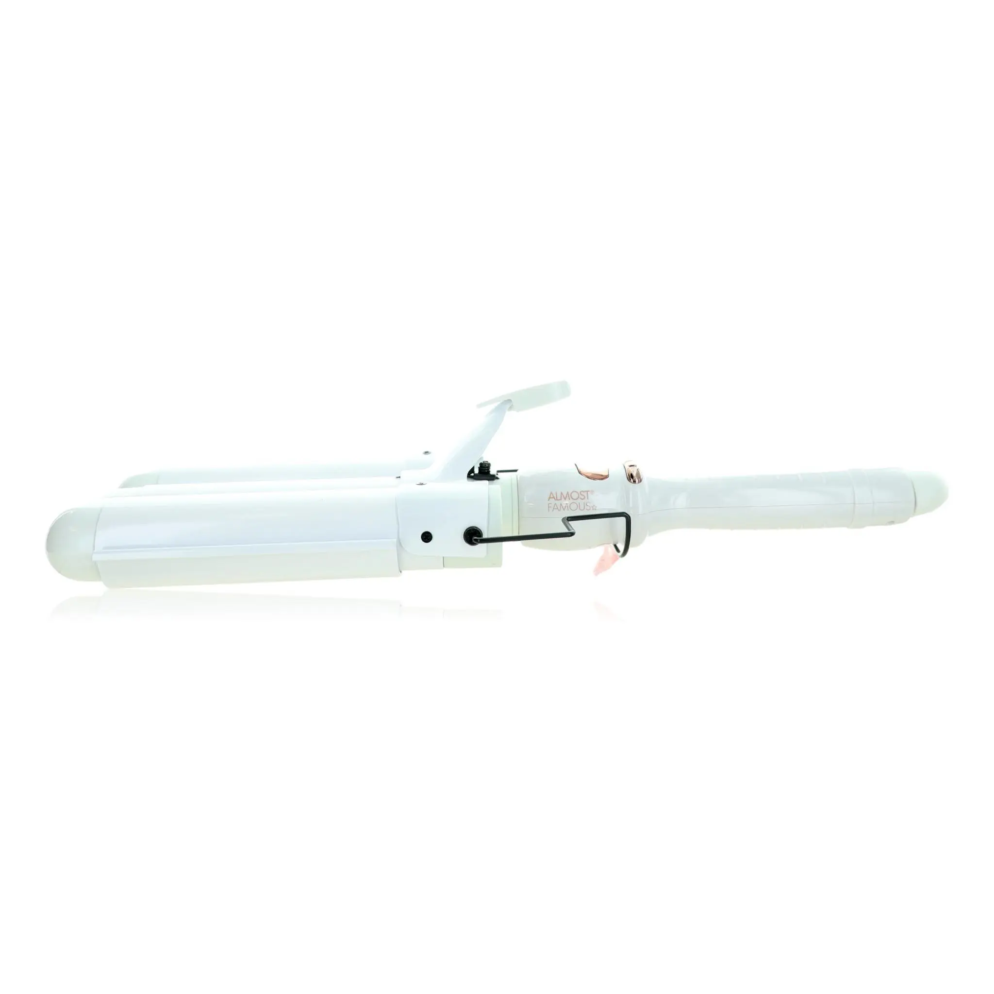 Almost Famous Triple Barrel Clip Curling System by Almost Famous, Pearlescent White