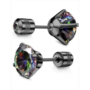 Titanium Alloy Earrings, Stylish Stud Earrings for Women & Men, Trendy All-Match & Exquisite Jewelry for Birthday Gift, Hypoallergenic Jewelry