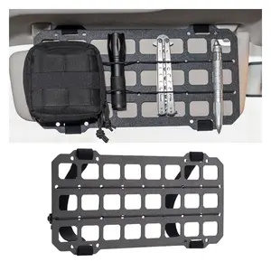 Vehicle Rigid Molle Panel  Gear Car Sun Visor Organizer Edc Pouch Tool Holster Storage Holder For Truck Equipment Mount Plate Modular Shelf (visor Panel)