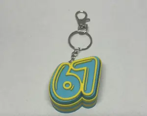 Six-Seven 67 Fidget Clicker Keychain