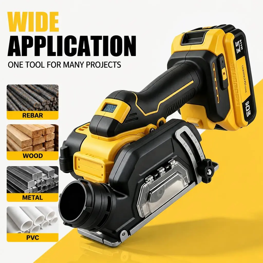 Mini Cordless 3-In Circular Saw Set, Small Handheld Brushless High-RPM Adjustable Speed Electric Saw, Portable DIY Woodworking Tool, Dewalt 20V Battery Compatible, Household Construction Repair Helper, Gift Idea