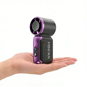 Mini Multipurpose Handheld Fan, Powerful Portable Fan with 1–199 Speed Levels, Rechargeable Battery Desk fan Travel Gadget for Makeup/gift/Men/Women