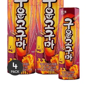HAITAI Korean Sweet Potato Snack Sticks - 4 Pack, 27g Each | Delicious & Crunchy Treats