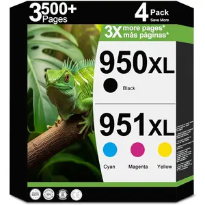 950XL 951XL Ink Cartridges Compatible  for  950 951 XL Combo Fit for OfficeJet Pro 8600, 8610, 8615, 8620, 8625, 8630, 8640, 8660, 8100, 8110, 251DW, 276DW Printers (4-Pack, C/Y/M/K)