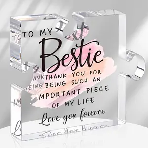 Acrylic Puzzle Gift for Sisters, Desktop Decoration & Table Centerpiece, Perfect Office Accessory for Birthdays, Thanksgivings, Christmases, Novelty Decor