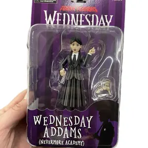 Toony Terrors Wednesday Addams Action Figure - Nevermore Academy Edition with Detachable Hat and Accessories