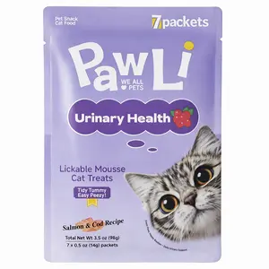 PAWLI Urinary Health Lickable Cat Treats  – 0.5 oz, 7 Tubes