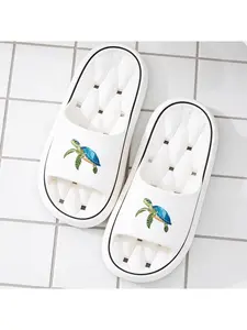 Cute Sea Turtle Drain Slippers | Quick Dry Non-Slip Shower Slides